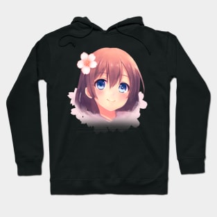 Anime girl with sakura Hoodie